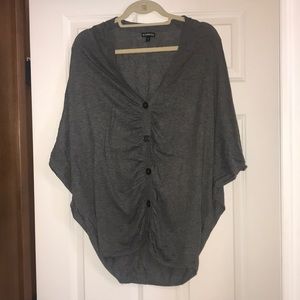 Grey oversized button down sweater